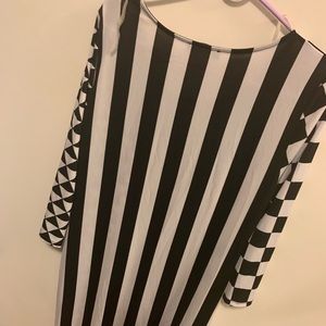 Stripe Fashion to Figure Spandex Dress